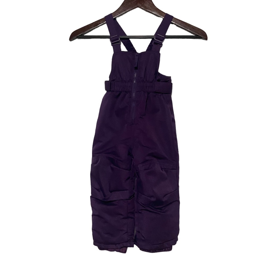 Cherokee Toddler Girls 18M Snowbib Overalls Purple Ski Winter Adjustable Straps
